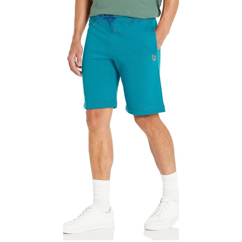 $125 Paul Smith Men's Teal Drawstring Sweat Shorts Size M
